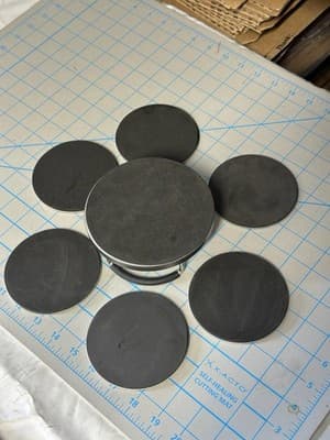 Drink Coasters Stainless Steel with Holder 6 pieces Mainstays padded back - Thumbnail 9