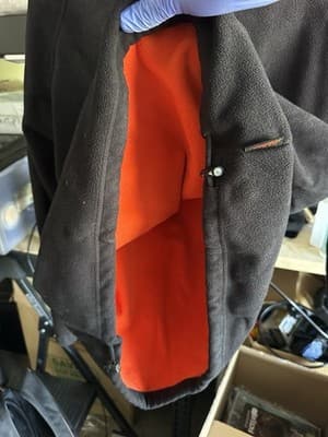 Harley-Davidson Black Fleece Hoodie H-D Logo Orange Lining Size L - Thumbnail 6