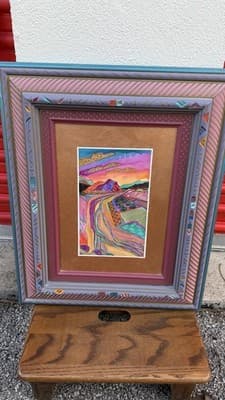 Fran Larsen Shimmering Sunrise 1995 Watercolor Framed Art 18x22 - Thumbnail 12