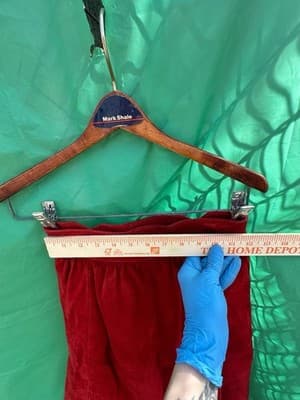 Jas Julie Red Leather Skirt Size 6 Midi Vintage Genuine Womens - Thumbnail 8