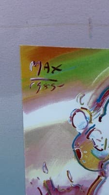 Max Peter Framed Abstract Figurative Print 1985 Pastel Art - Thumbnail 9