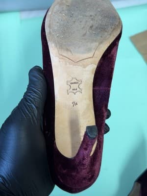 Sam Edelman Hazel Velvet Pointed Toe Stiletto Heels Women's Size 7.5 Burgundy - Thumbnail 10