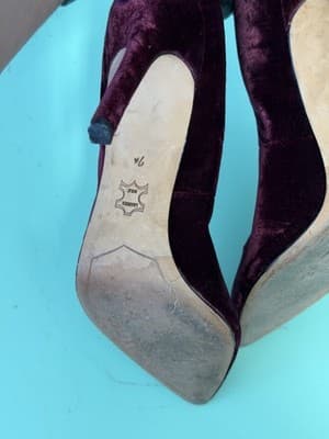 Sam Edelman Hazel Velvet Pointed Toe Stiletto Heels Women's Size 7.5 Burgundy - Thumbnail 8