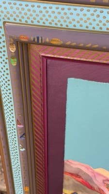 Fran Larsen Framed Watercolor Landscape Art Hand Painted Frame 34x26 - Thumbnail 14