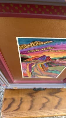 Fran Larsen Shimmering Sunrise 1995 Watercolor Framed Art 18x22 - Thumbnail 16