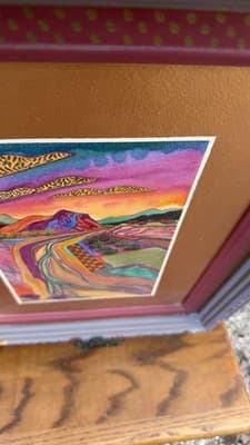 Fran Larsen Shimmering Sunrise 1995 Watercolor Framed Art 18x22 - Thumbnail 17