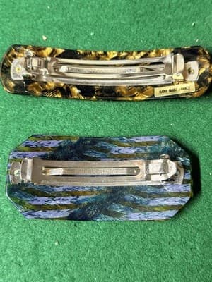 2 Vintage/mid Century, Handmade French Barrettes - Thumbnail 5