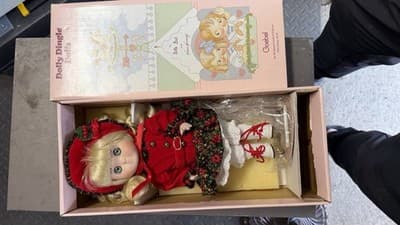 Goebel Dolly Dingle Dolls Bette Ball Porcelain Doll Red Outfit w/ Box - Thumbnail 7