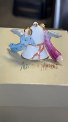 Herend Hungary Neiman Marcus Angel Bell Hand Painted Porcelain 1984 - Thumbnail 4