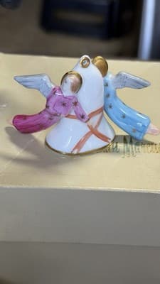 Herend Hungary Neiman Marcus Angel Bell Hand Painted Porcelain 1984 - Thumbnail 6