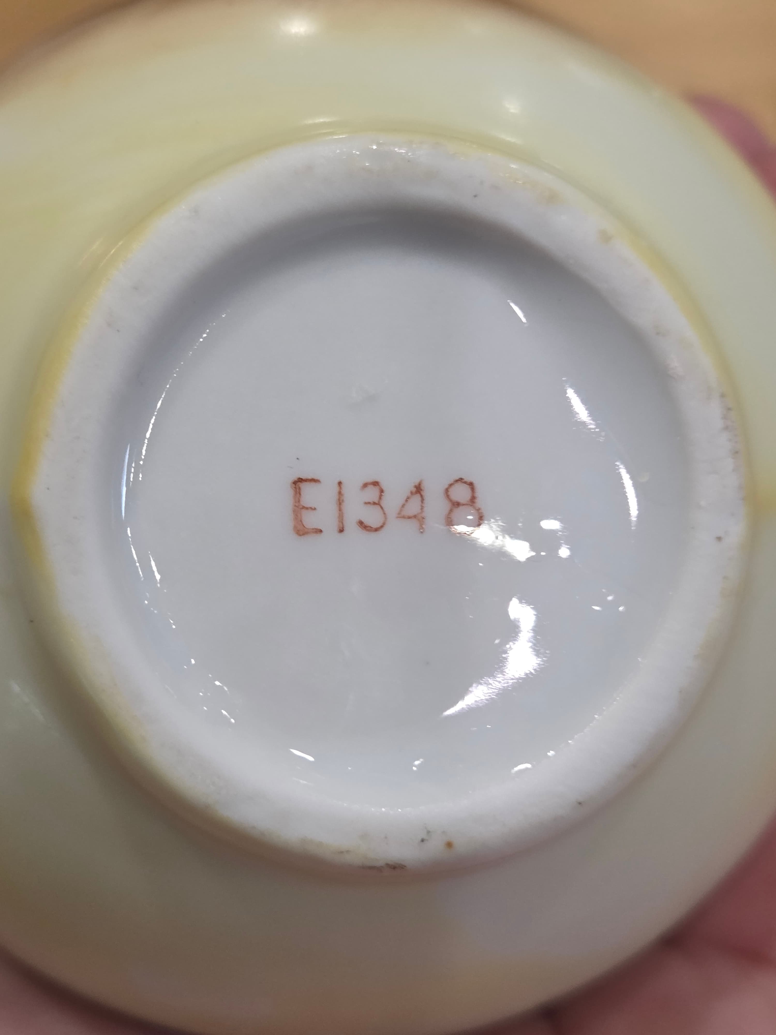 Vintage Lefton China Miniature Floral Ewer Pitcher Gold Handle E1348 - Thumbnail 4
