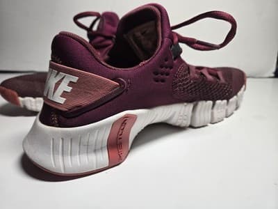 Nike Free Metcon 4 Shoes Womens Size 7.5 Red Mesh Training Sneakers CZ0596-669 - Thumbnail 4