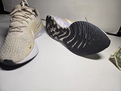 Nike React Infinity Run Flyknit 3 Shoes Womens Size 7 Beige Running Sneakers - Thumbnail 8