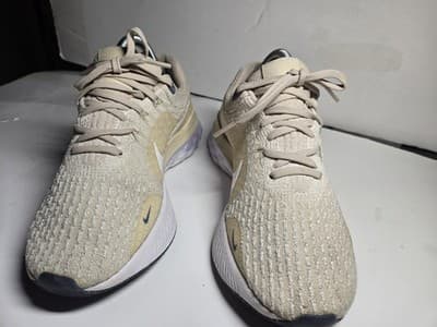Nike React Infinity Run Flyknit 3 Shoes Womens Size 7 Beige Running Sneakers - Thumbnail 7