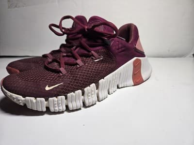 Nike Free Metcon 4 Shoes Womens Size 7.5 Red Mesh Training Sneakers CZ0596-669 - Thumbnail 2