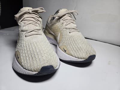 Nike React Infinity Run Flyknit 3 Shoes Womens Size 7 Beige Running Sneakers - Thumbnail 5