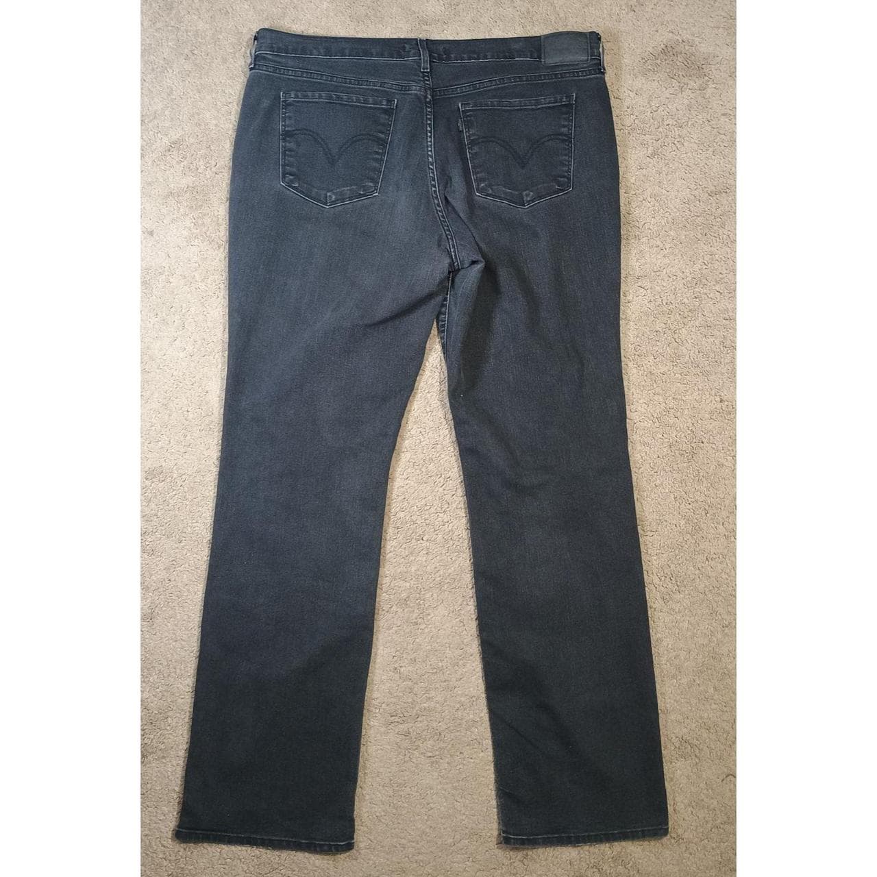 Levis 505 Mens Straight Leg Jeans Black Denim - Thumbnail 7