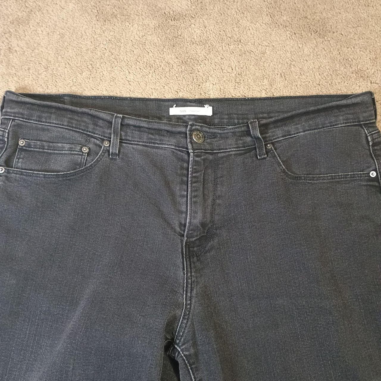 Levis 505 Mens Straight Leg Jeans Black Denim - Thumbnail 2