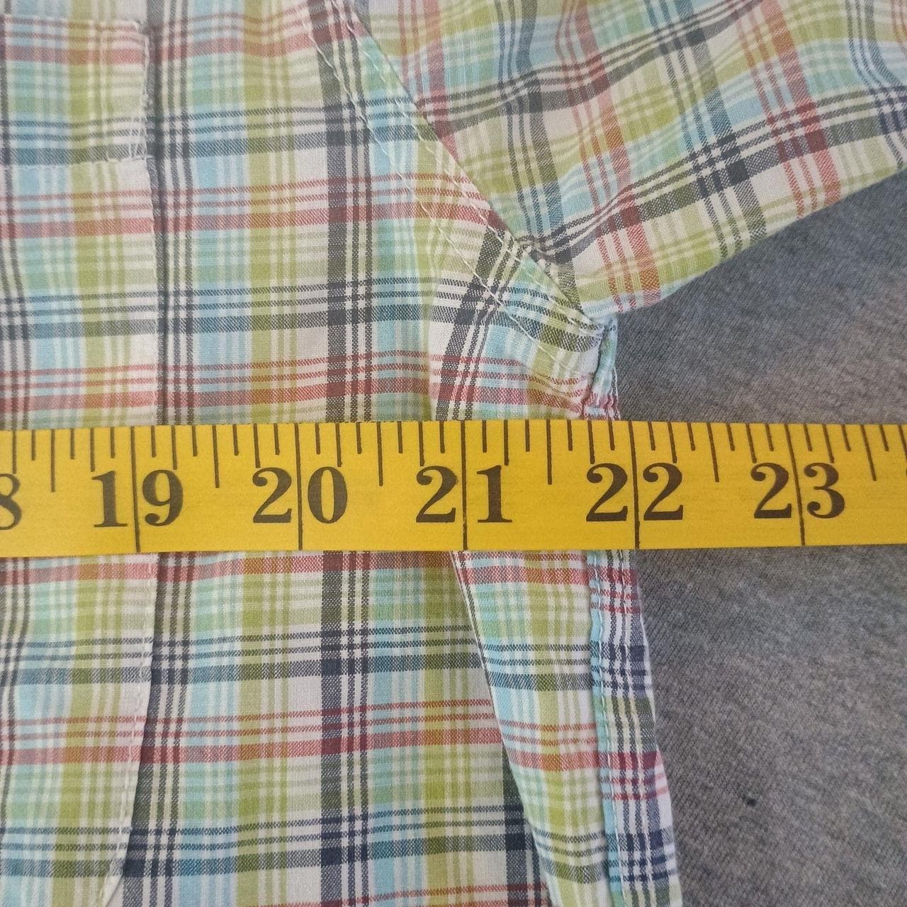 CINCH LONG SLEEVE SHIRT MEN'S SIZE S TAN AND BLUE CHECK PLAID - Thumbnail 8