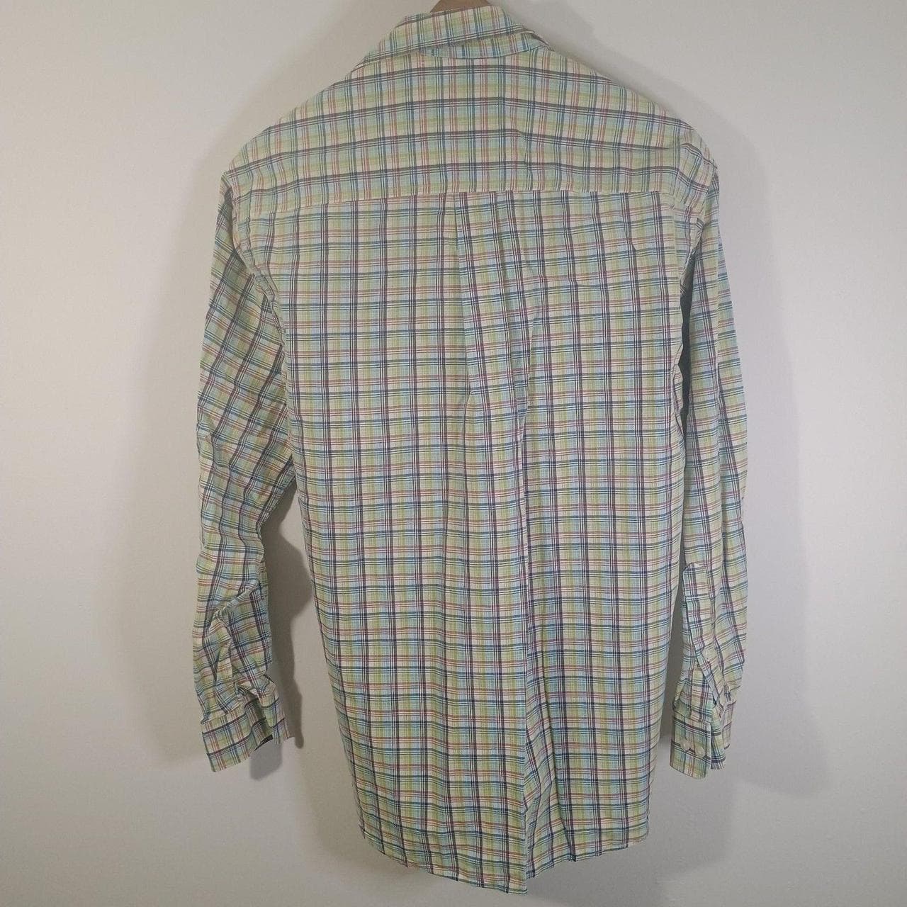 CINCH LONG SLEEVE SHIRT MEN'S SIZE S TAN AND BLUE CHECK PLAID - Thumbnail 5