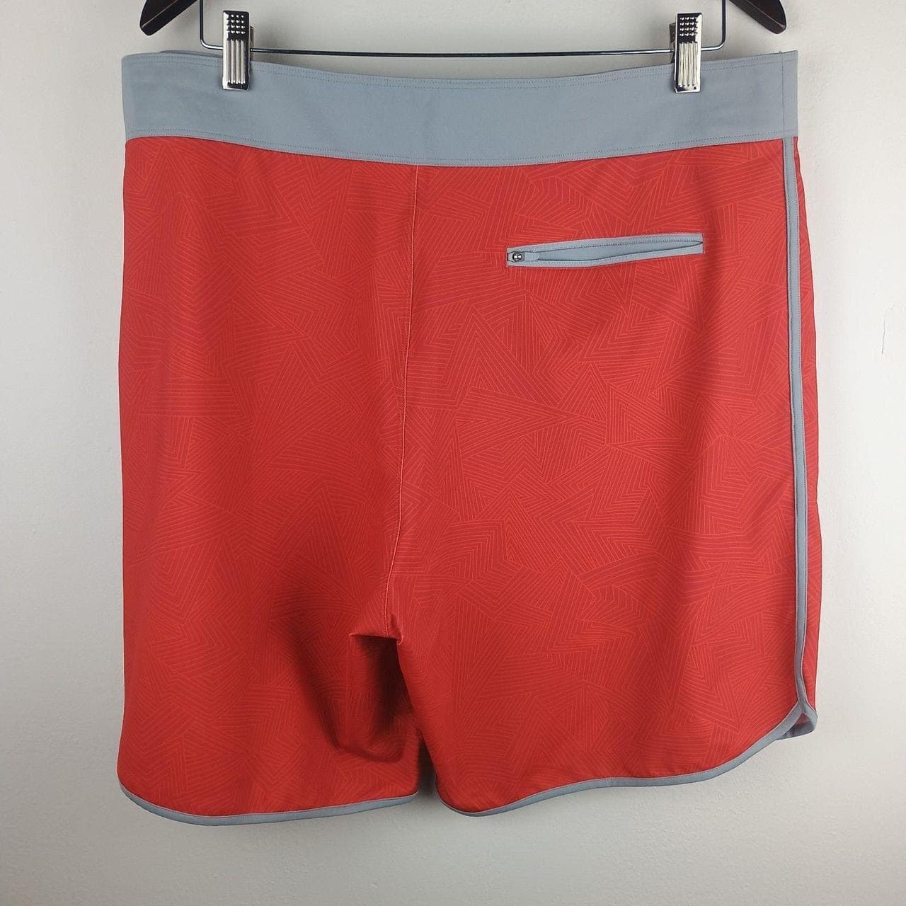 NRS EDDYLINE TECHNICAL SWIM SHORT MEN'S 38 RED GEOMETRIC - Thumbnail 3