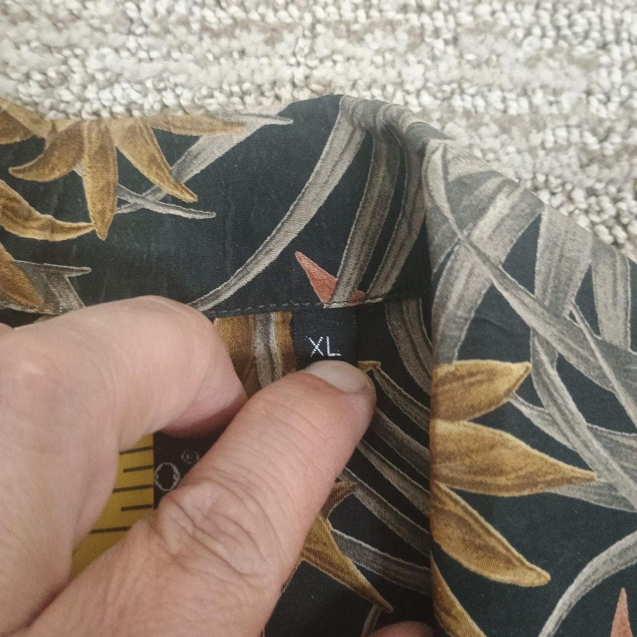 VINTAGE RISCATTO SHIRT XL TROPICAL LIGHTWEIGHT FLOWY HAWAIIAN SHIRT - Thumbnail 3