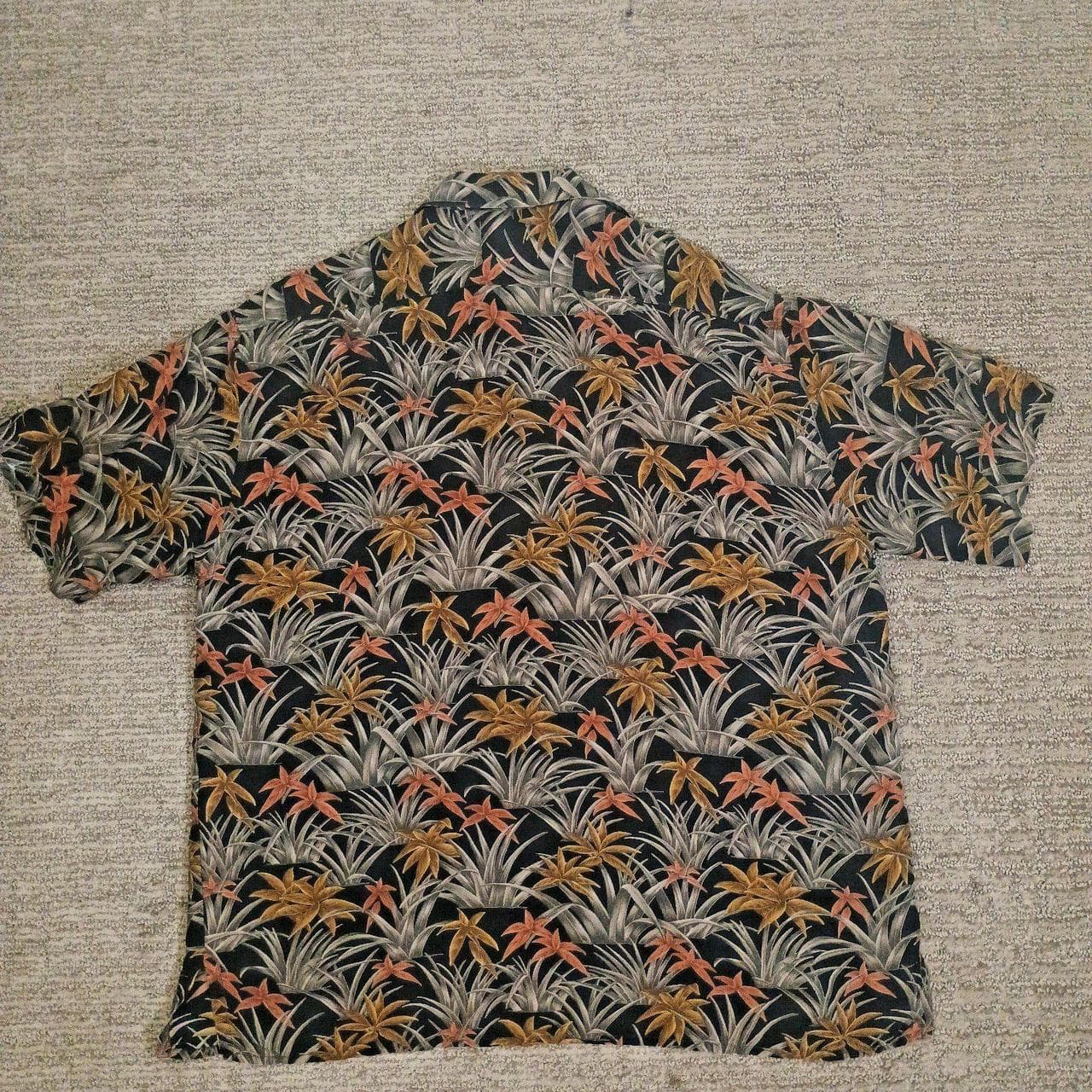 VINTAGE RISCATTO SHIRT XL TROPICAL LIGHTWEIGHT FLOWY HAWAIIAN SHIRT - Thumbnail 5