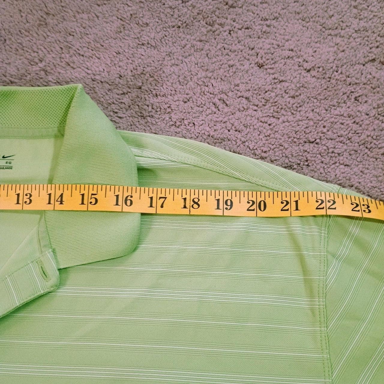 NIKE GOLF FIT DRY PERFORMANCE STRIPED POLO SHIRT MENS XL GREEN ATHLEISURE WEAR - Thumbnail 8