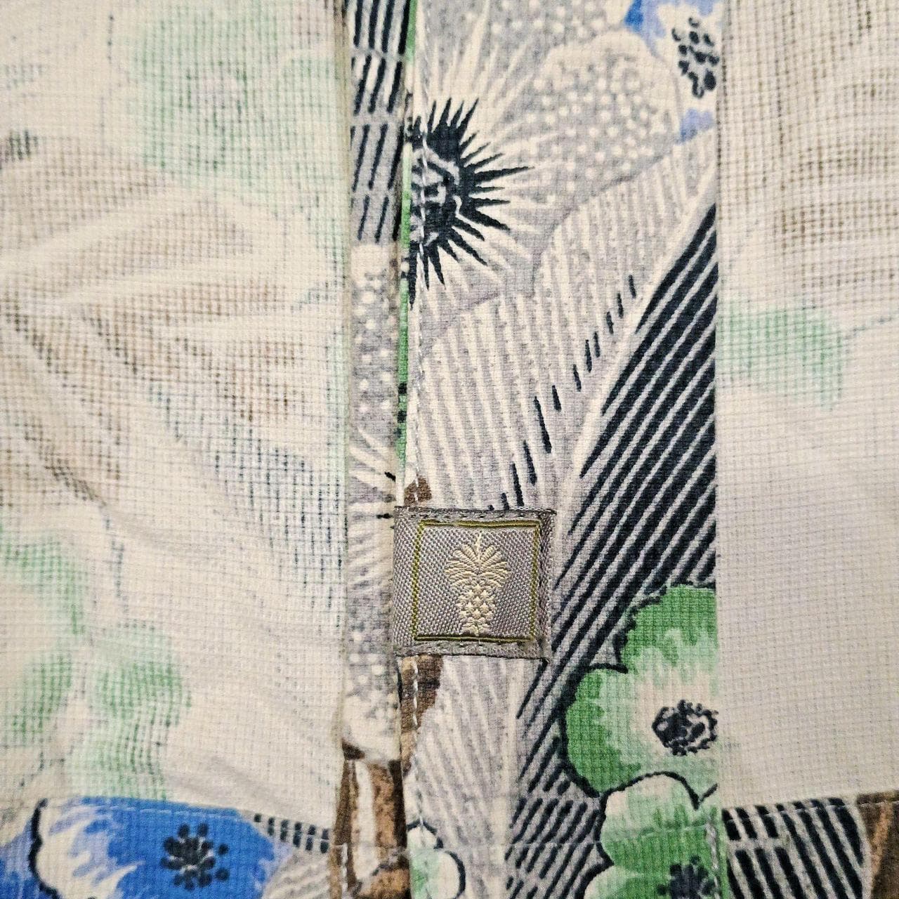 TOMMY BAHAMA CAMP SHIRT MEN'S XL SILK BLEND BUTTON DOWN BLUE FLORAL HAWAIIAN - Thumbnail 3