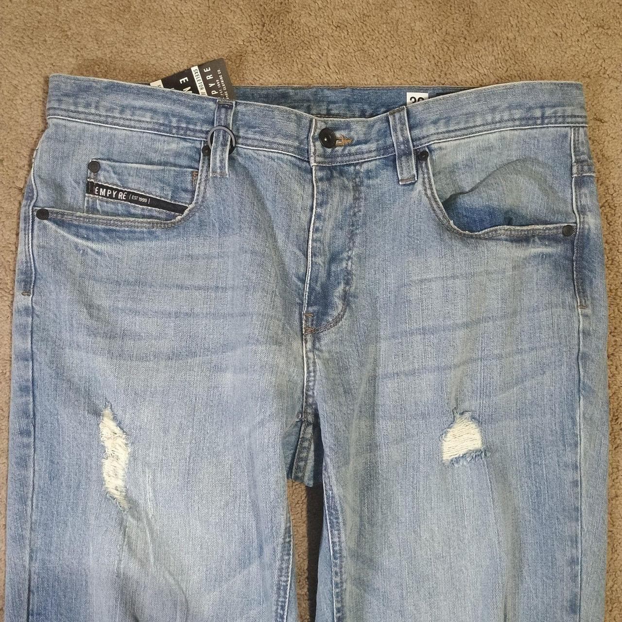 Brand New Empyre Skeletor Skinny Jeans Mens 36 Blue stretch Denim Skateboard - Thumbnail 2