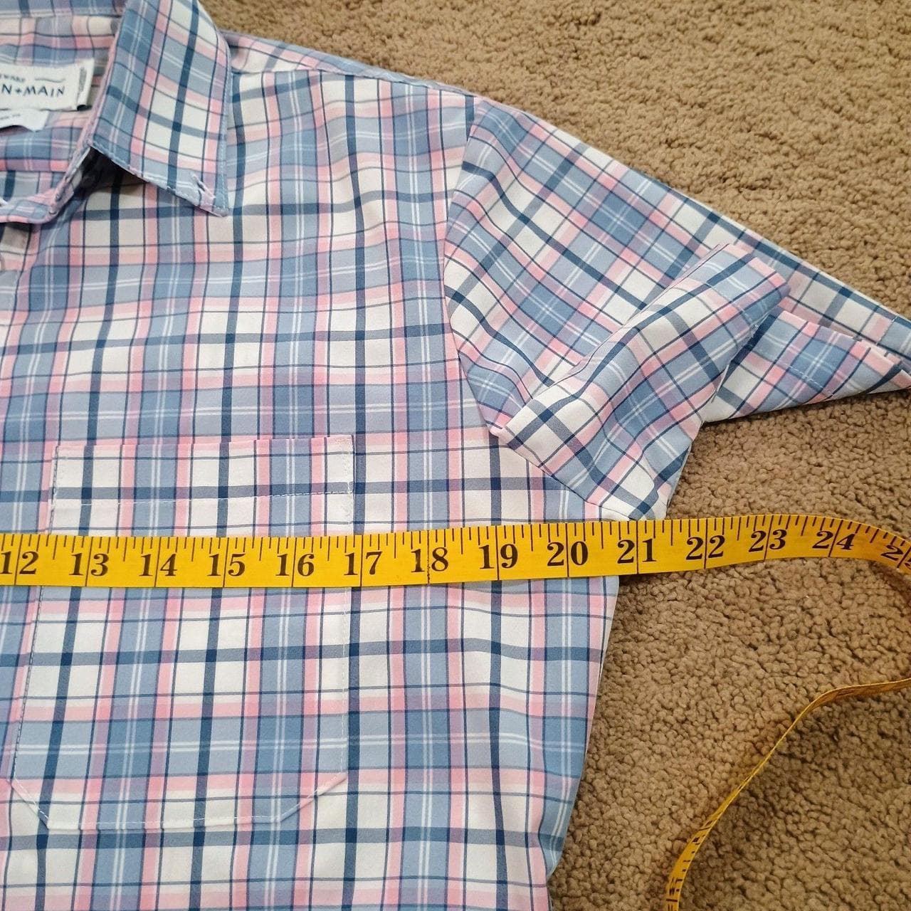 MIZZEN MAIN LEEWARD TRIM FIT SHIRT SMALL PERFORMANCE NO TUCK SHORT SLEEVE SHIRT PREPPY - Thumbnail 6
