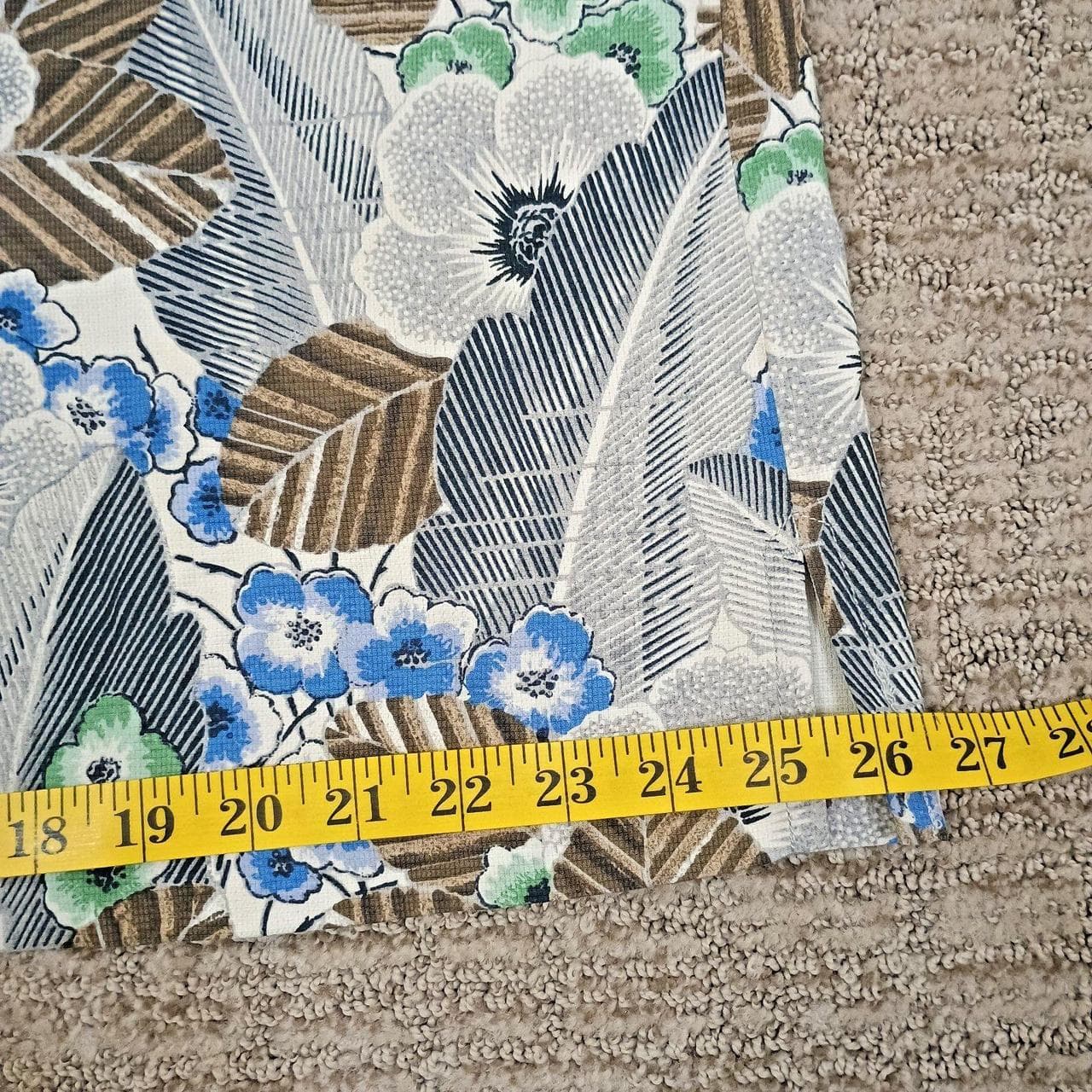 TOMMY BAHAMA CAMP SHIRT MEN'S XL SILK BLEND BUTTON DOWN BLUE FLORAL HAWAIIAN - Thumbnail 8