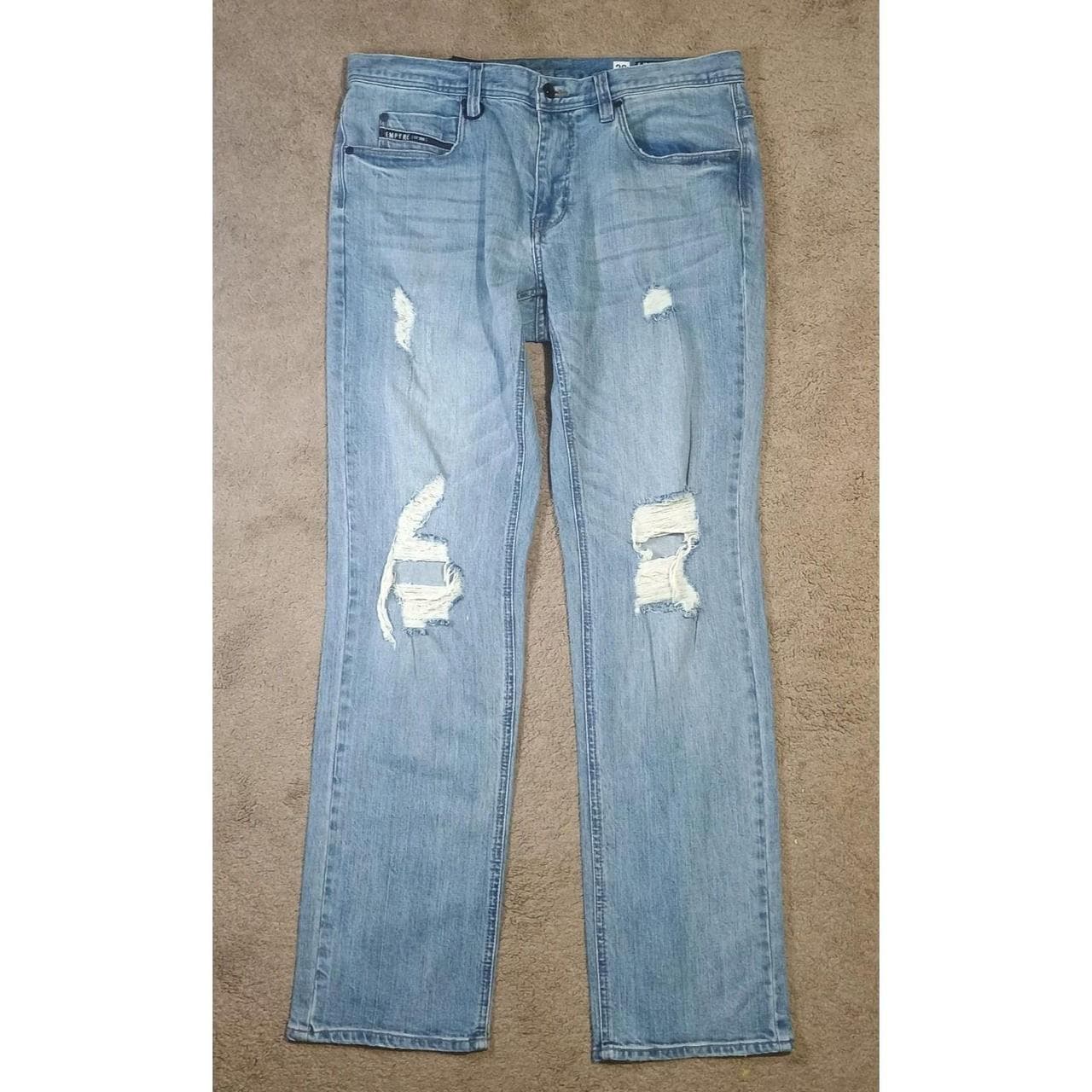 Brand New Empyre Skeletor Skinny Jeans Mens 36 Blue stretch Denim Skateboard - Thumbnail 3