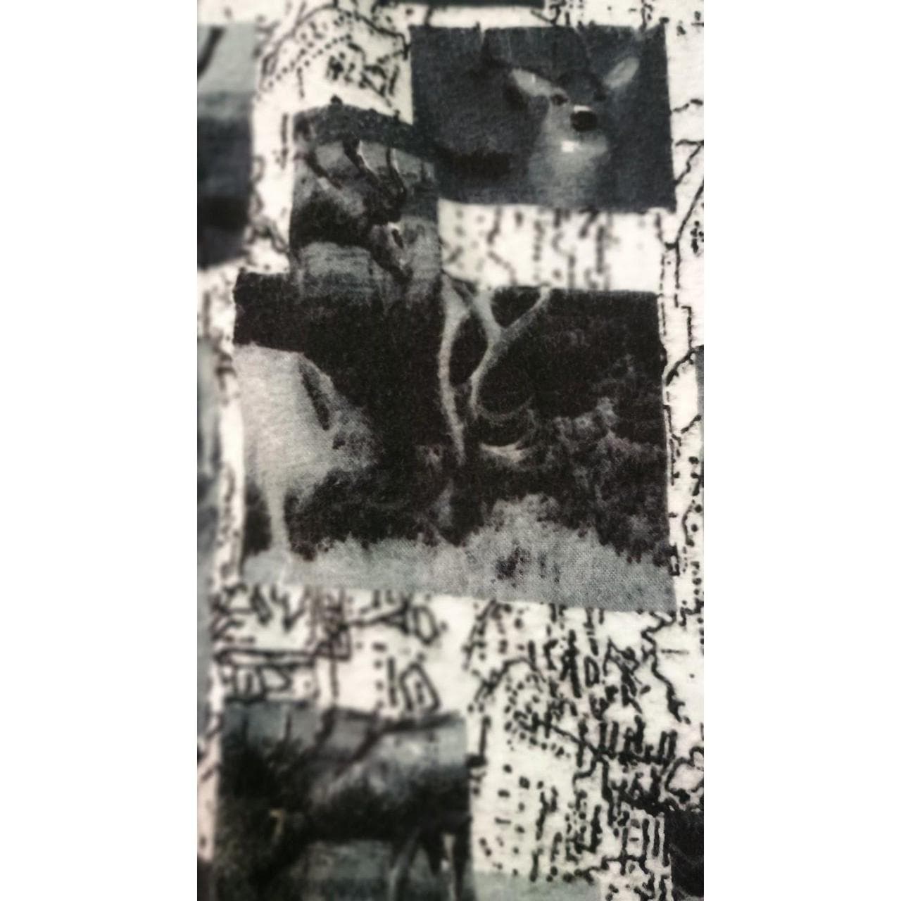 Marino Bay Heavy Thick Flannel Shirt for Men 100% Cotton Mens Large Deer & Elk Print Soft Material - Thumbnail 8