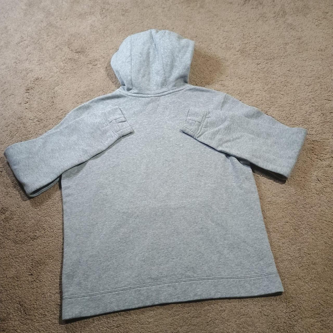 Nike Sportswear Club Large Logo Hoodie Gray Children's Medium - Thumbnail 3