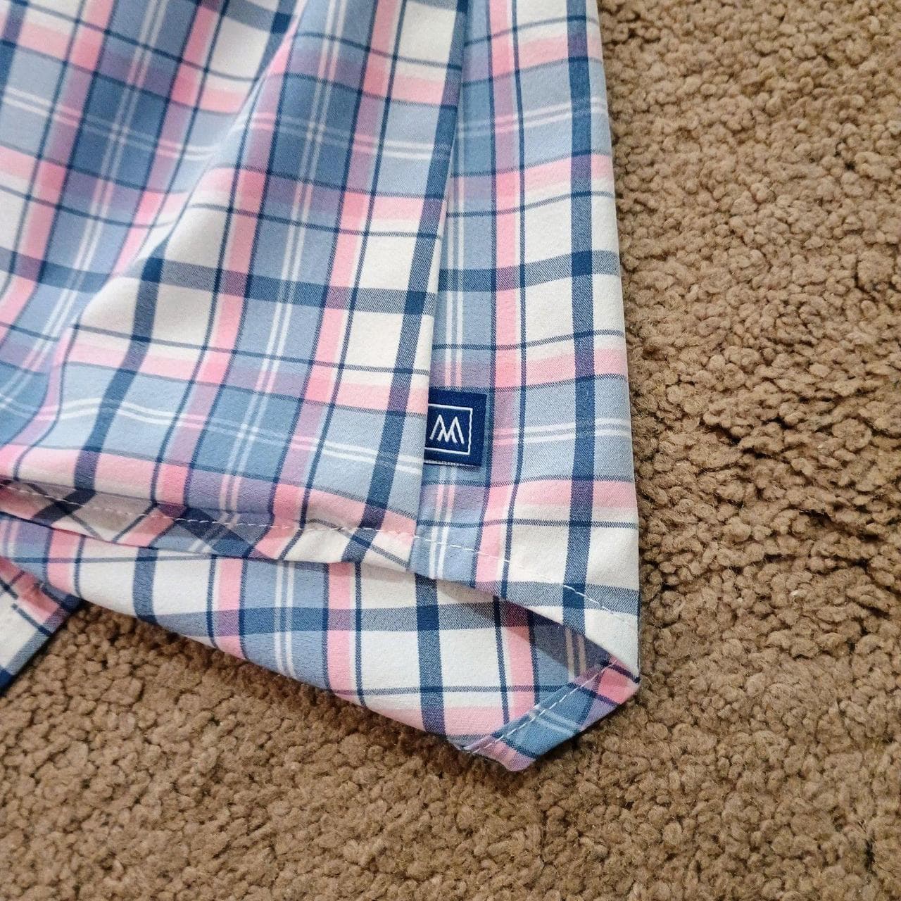 MIZZEN MAIN LEEWARD TRIM FIT SHIRT SMALL PERFORMANCE NO TUCK SHORT SLEEVE SHIRT PREPPY - Thumbnail 4