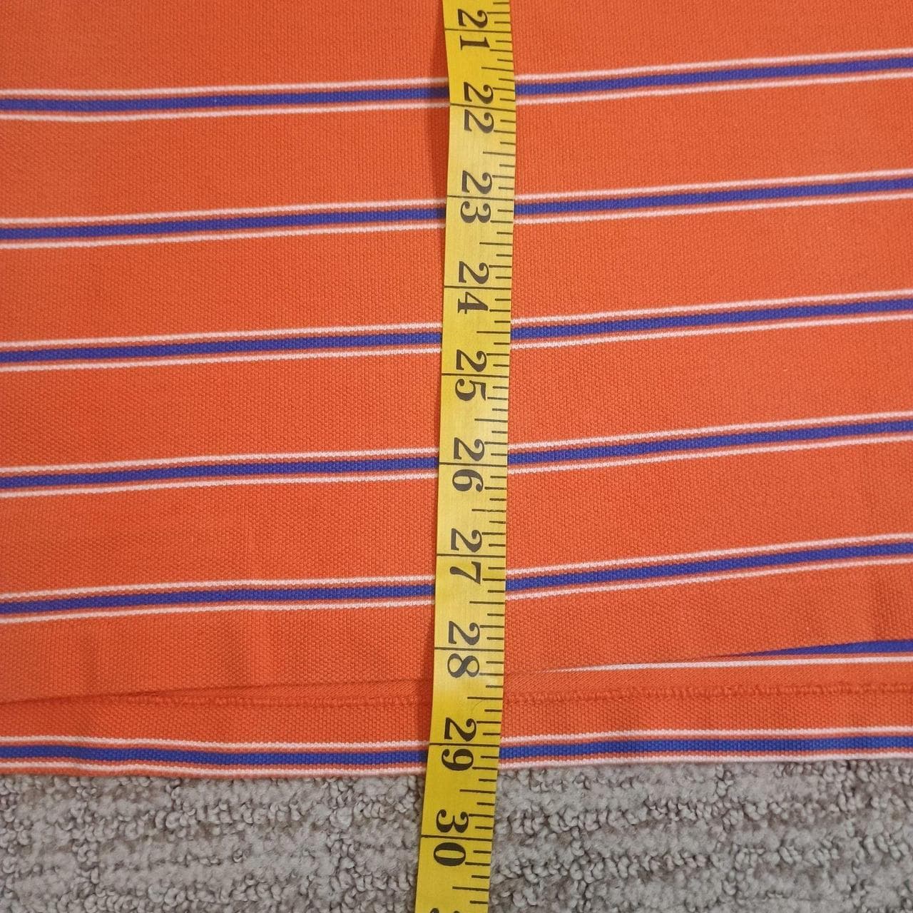 POLO RALPH LAUREN SHIRT MENS XL ORANGE BLUE STRIPED SHORT SLEEVE - Thumbnail 7