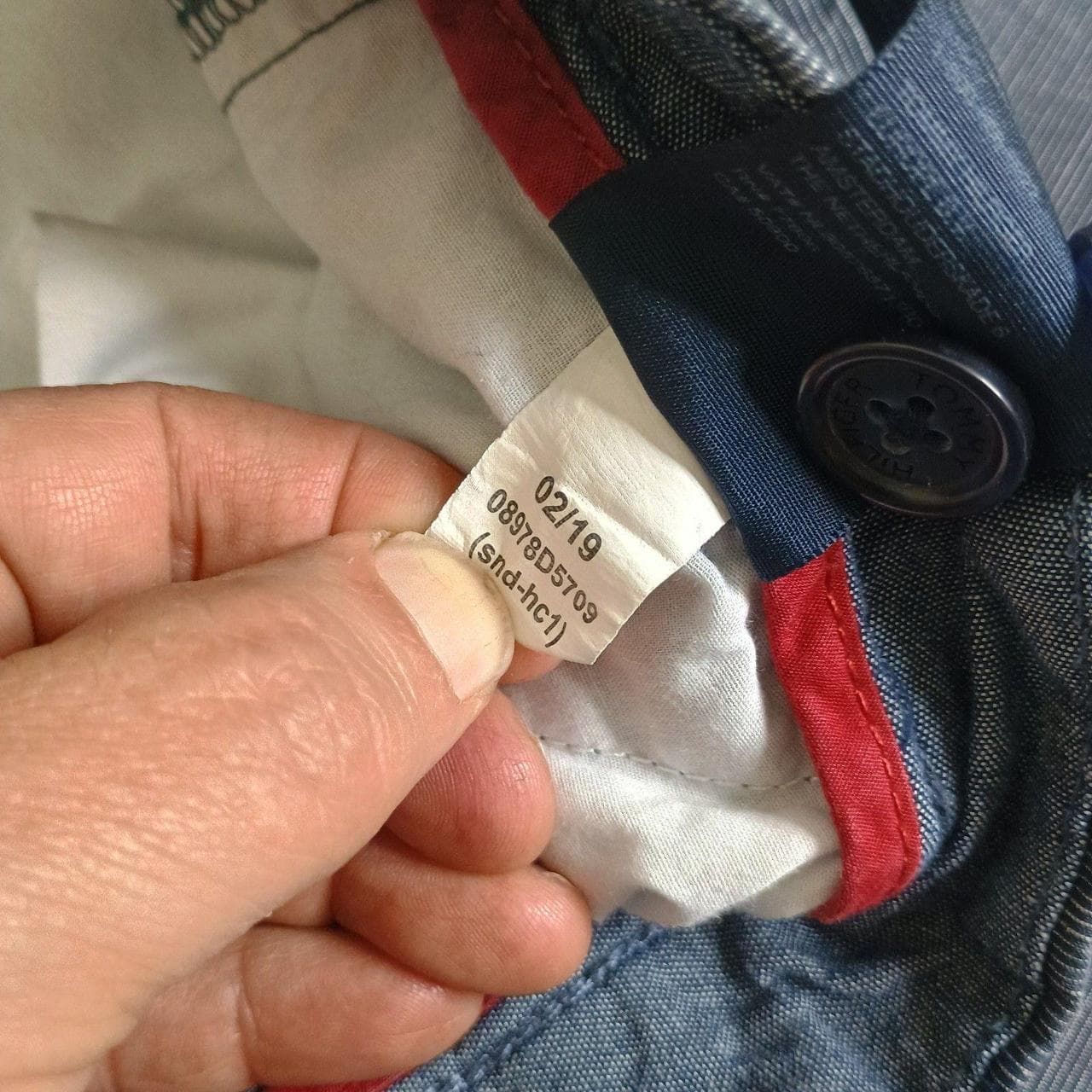 TOMMY HILFIGER CHINO SHORTS MEN'S 34 BLUE/GRAY - Thumbnail 4