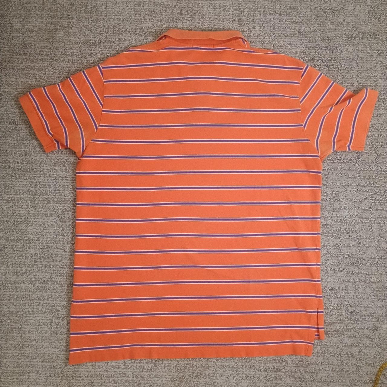 POLO RALPH LAUREN SHIRT MENS XL ORANGE BLUE STRIPED SHORT SLEEVE - Thumbnail 8