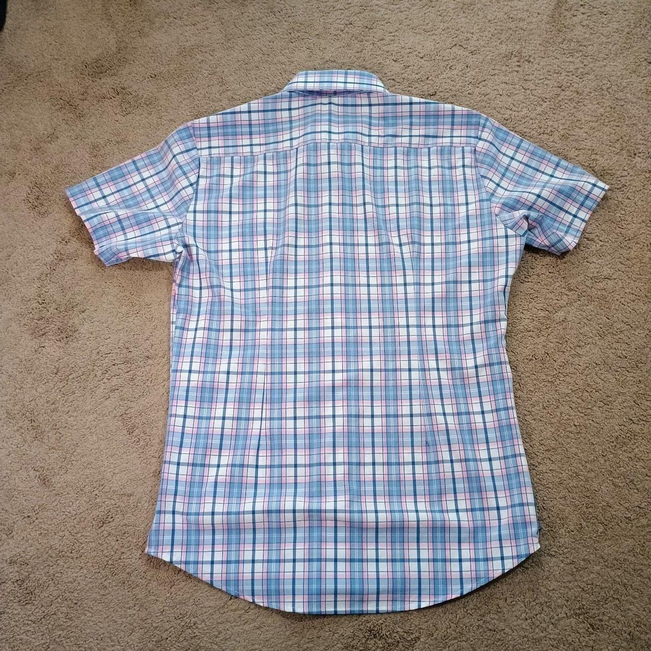 MIZZEN MAIN LEEWARD TRIM FIT SHIRT SMALL PERFORMANCE NO TUCK SHORT SLEEVE SHIRT PREPPY - Thumbnail 3