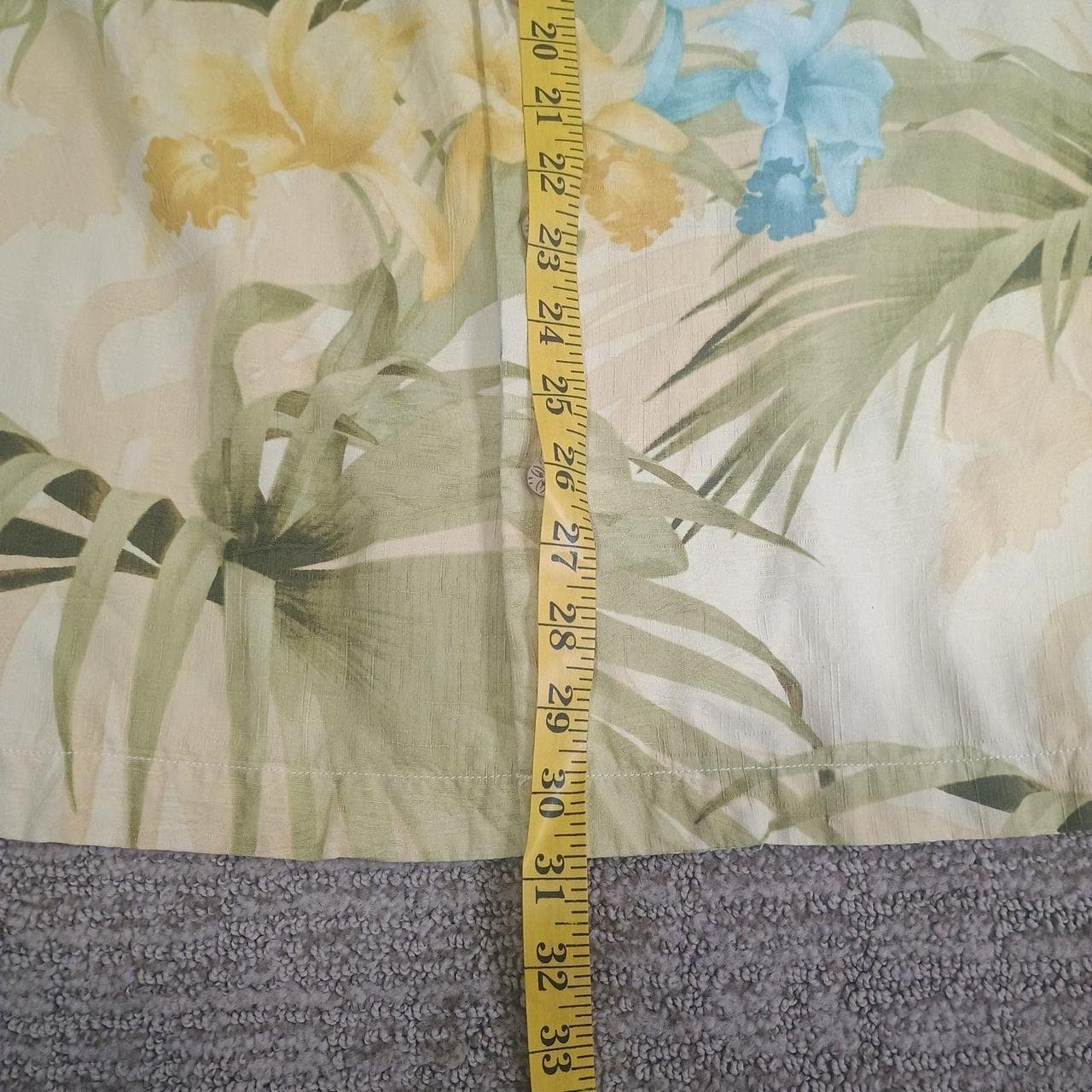 Tommy Bahama Silk Shirt Mens Medium Hawaiian Leaf Aloha Camp Button Short Sleeve - Thumbnail 8