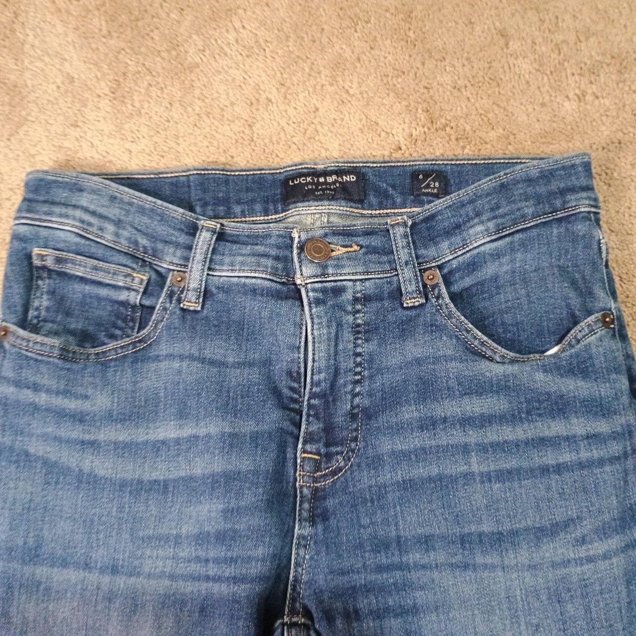 LUCKY BRAND JEANS WOMENS SIZE 6/28 (28X26) MID RISE SKINNY AVA ANKLE - Thumbnail 3