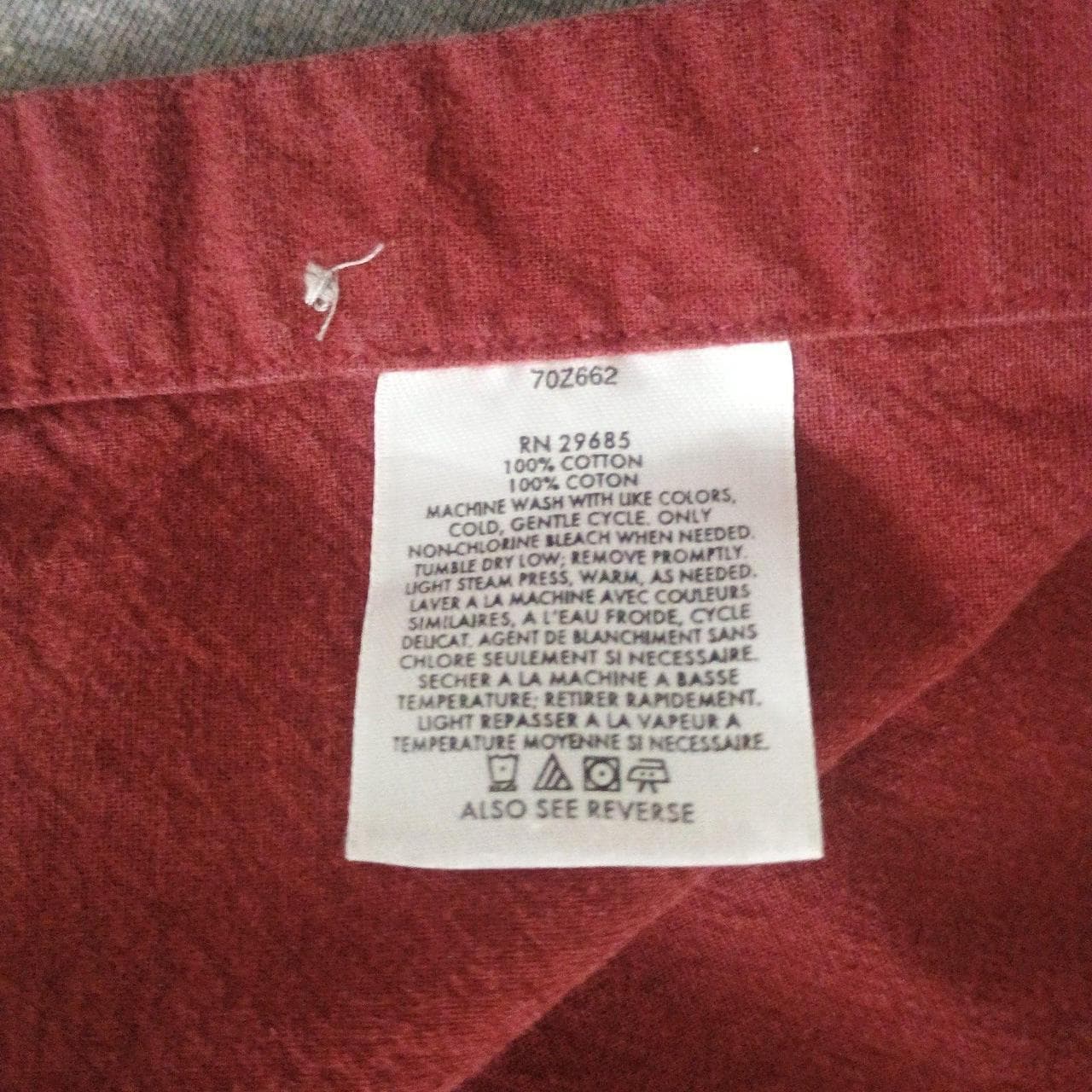 VINTAGE PENDLETON HIKER SHIRT MENS XL RED COTTON LONG SLEEVE BUTTON UP CASUAL OUTDOOR - Thumbnail 6