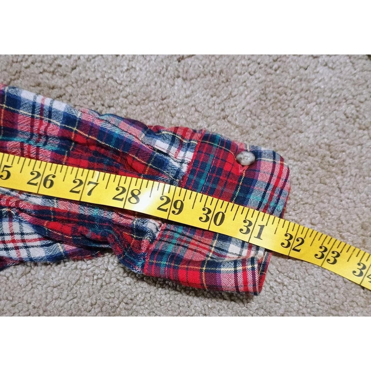 PENDLETON WOOL FLANNEL SHIRT WOMANS LARGE RED /WHITE CHECK LONG SLEEVE BUTTON UP - Thumbnail 8