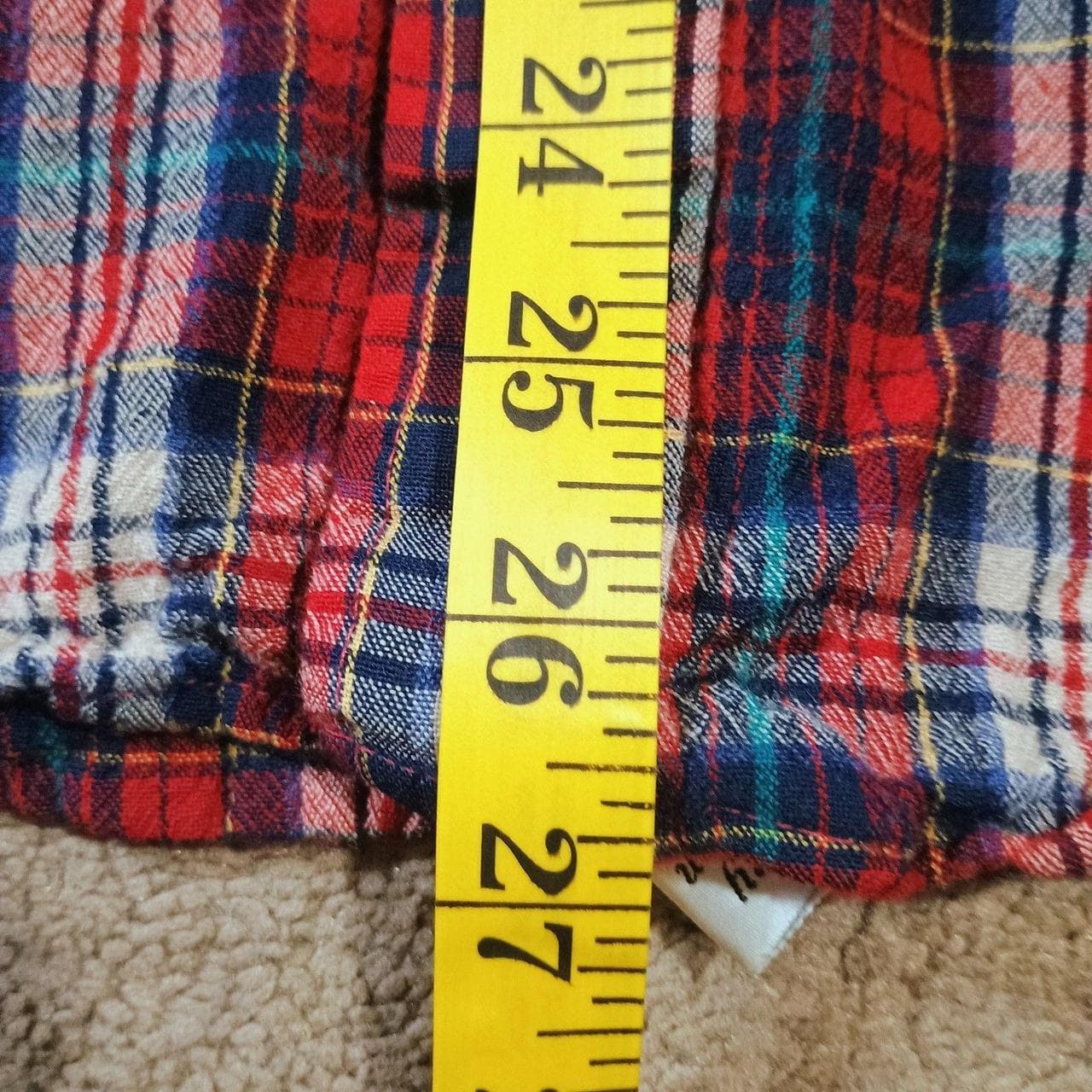 PENDLETON WOOL FLANNEL SHIRT WOMANS LARGE RED /WHITE CHECK LONG SLEEVE BUTTON UP - Thumbnail 7