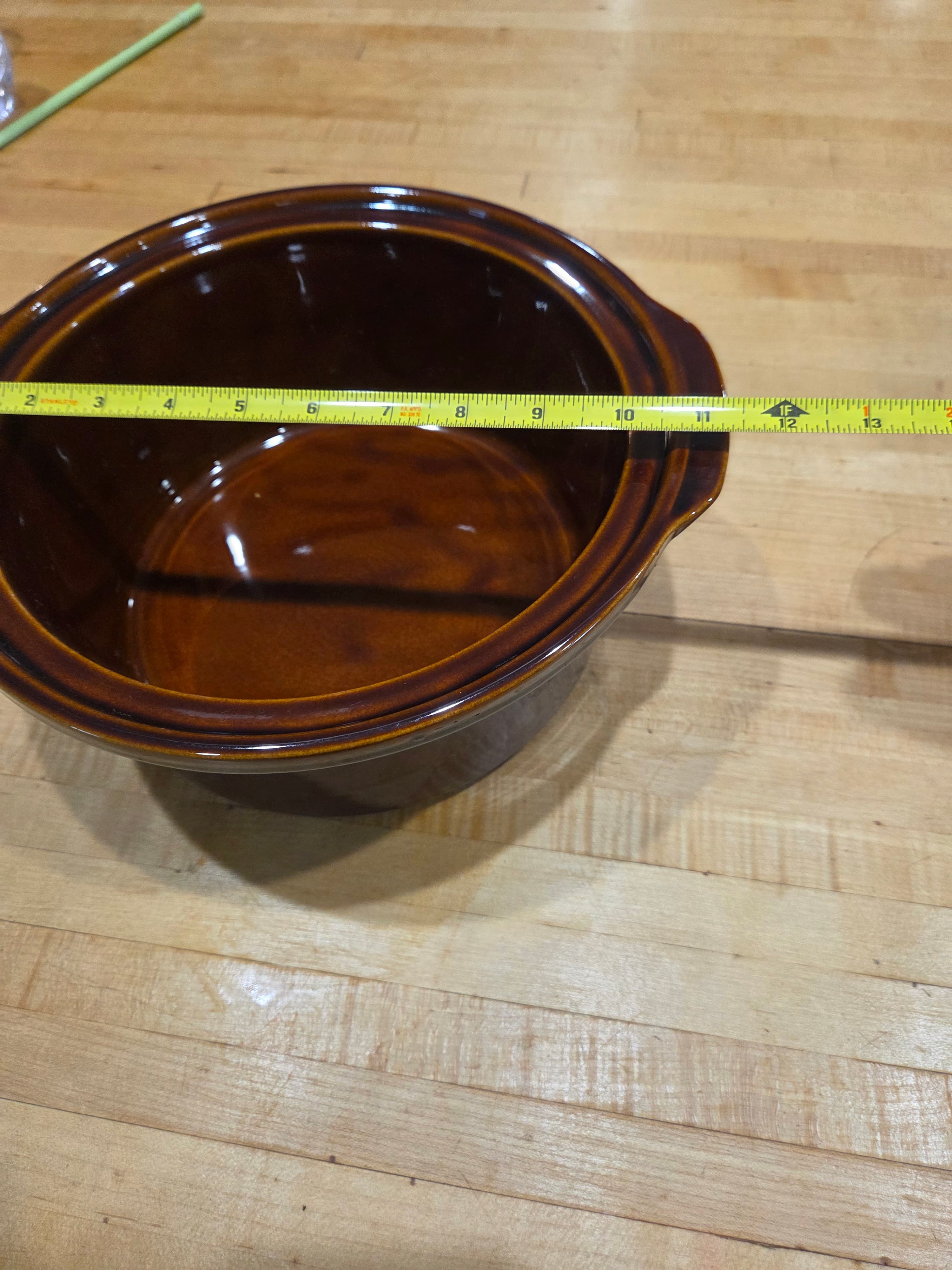 Vintage Hull Pottery Mirror Brown House 'N Garden Covered Casserole Dish 10 Inch - Thumbnail 5