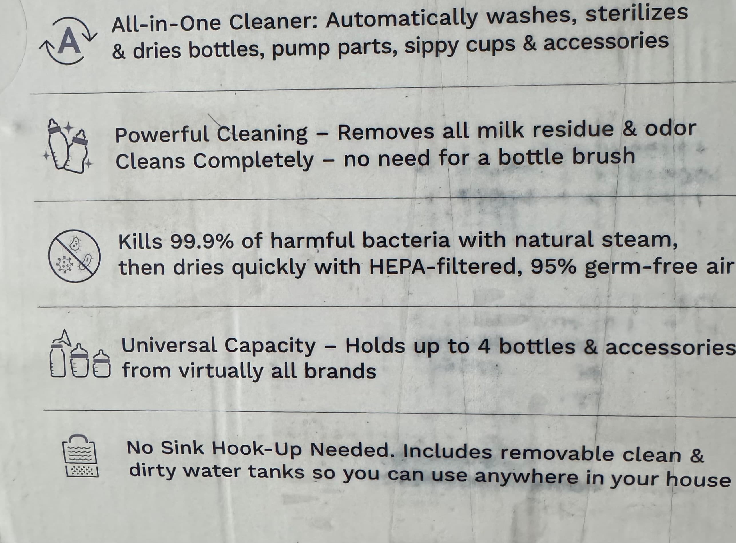 Baby Brezza Bottle Washer Pro Washes, Sanitizes and has a Electric Dryer, say bye bye to water spots - Thumbnail 5