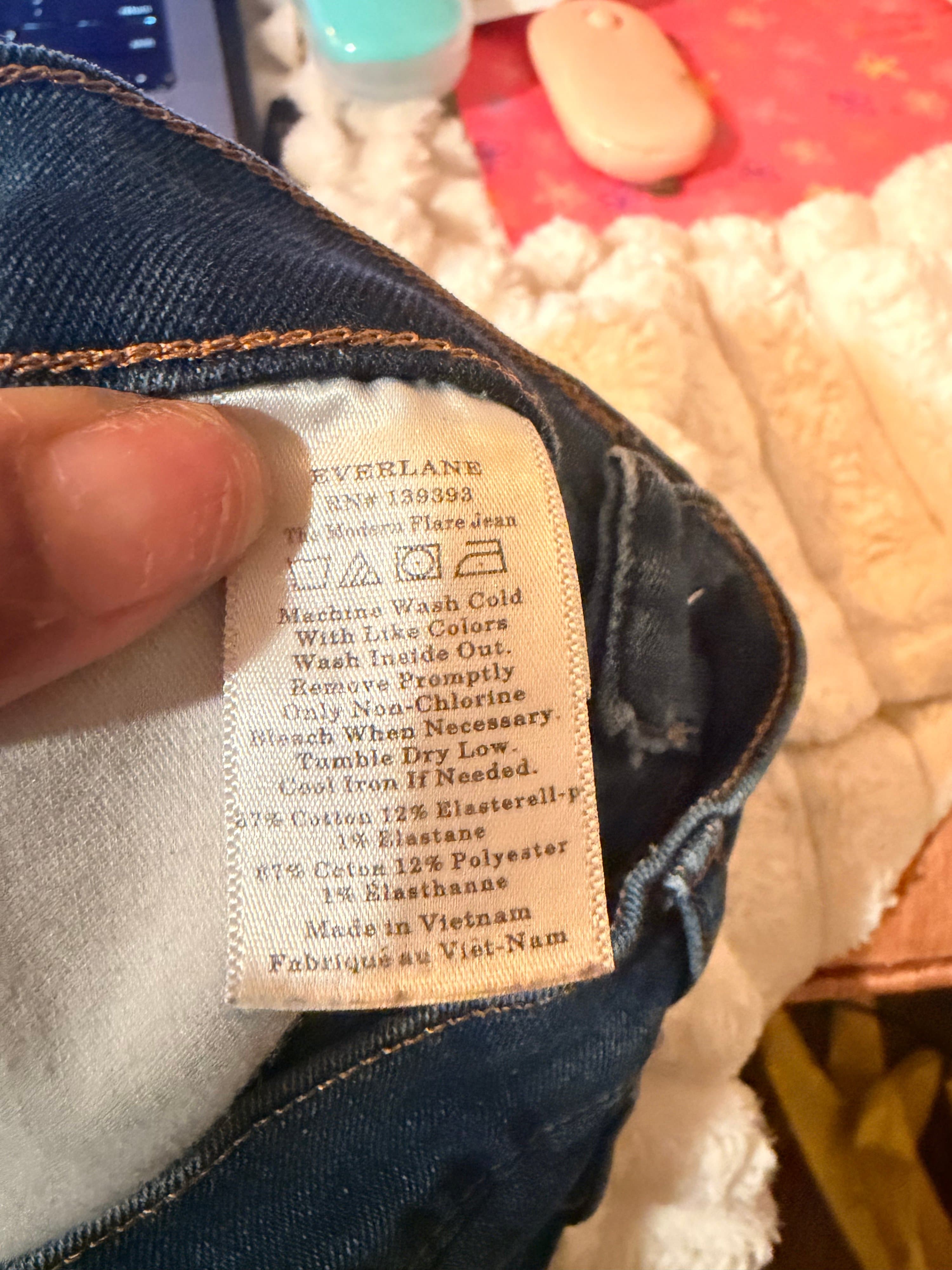 Everlane "The Modern Flare" Blue Jeans || Size XS - Thumbnail 4