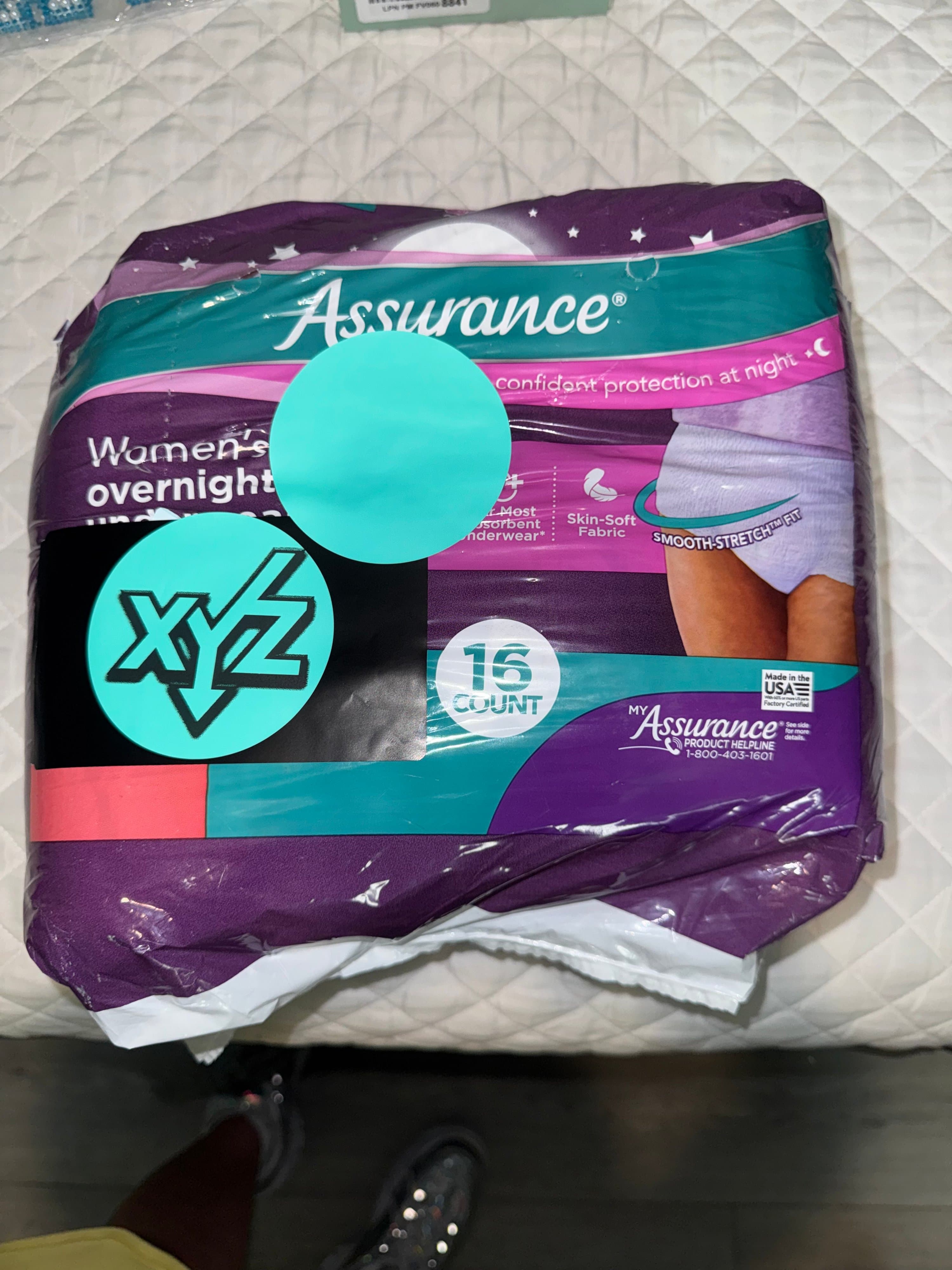 Assurance Women's Overnight Underwear 16 Count - Thumbnail 2