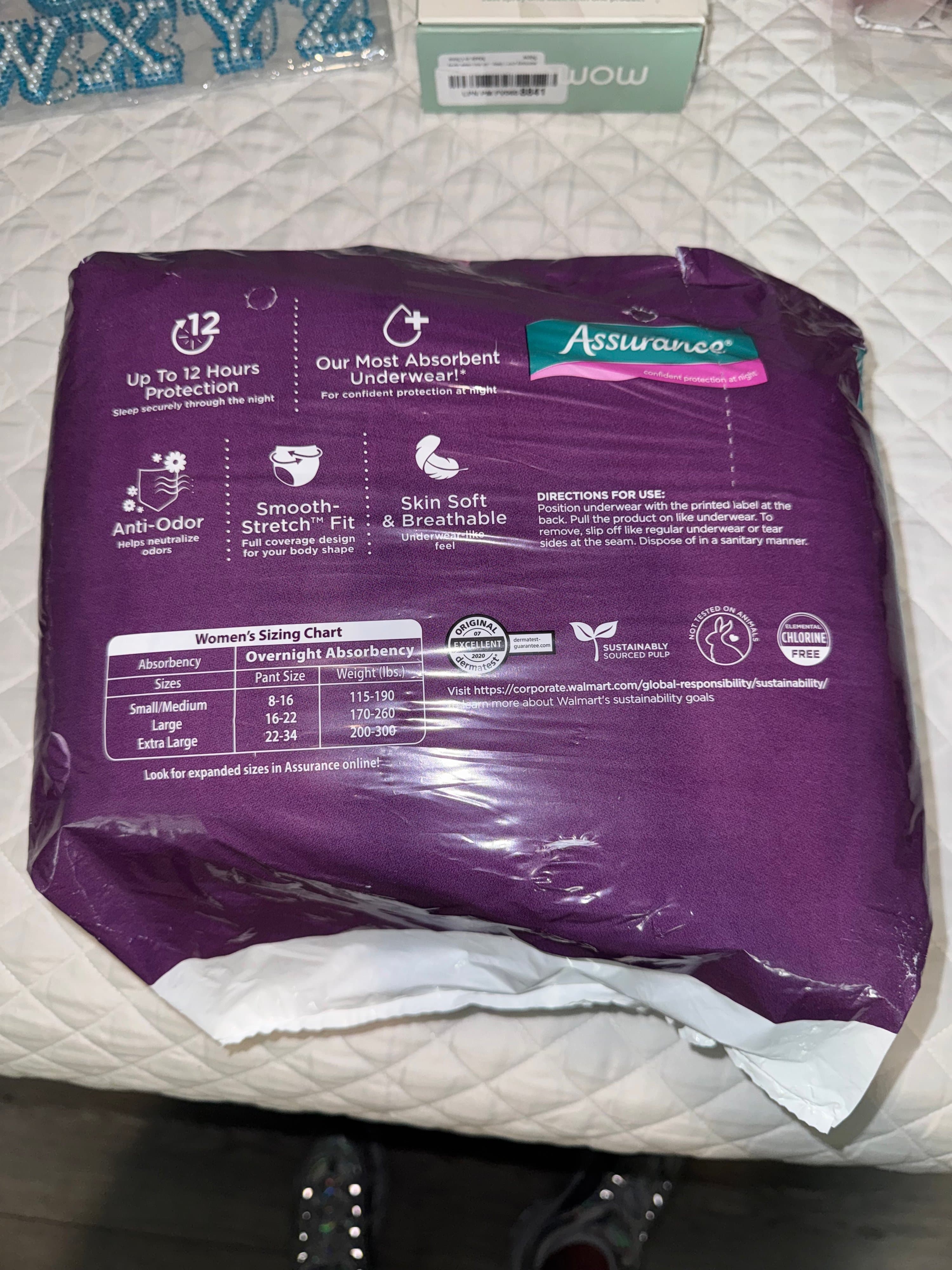 Assurance Women's Overnight Underwear 16 Count - Thumbnail 3